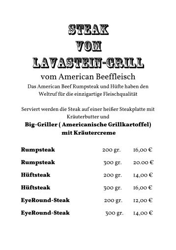 Steak vom Lavastein-Grill