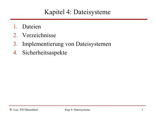 Kapitel 4: Speicherverwaltung