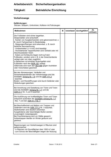 Gefährdungsbeurteilung - Die BG ETEM