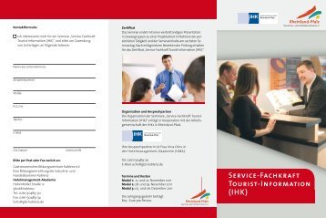 Service-Fachkraft Tourist-Information (IHK) - Tourismusnetzwerk ...
