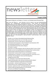 Ausgabe 03/2008 - Tourismusnetzwerk Rheinland-Pfalz - Rheinland ...