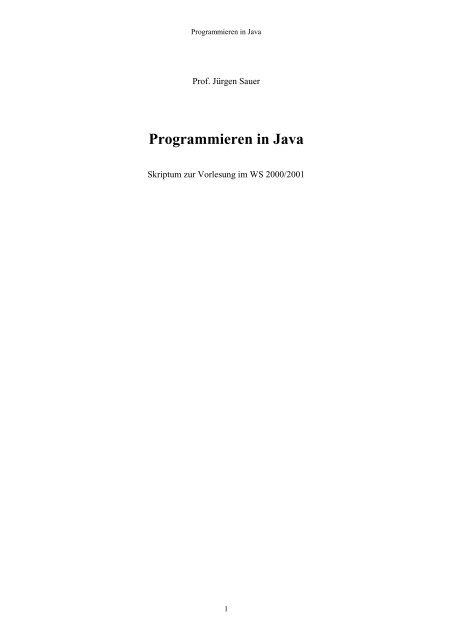 Programmieren in Java