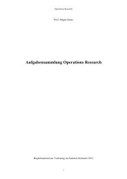 Aufgabensammlung Operations Research