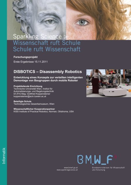 DISBOTICS – Disassembly Robotics - Sparkling Science
