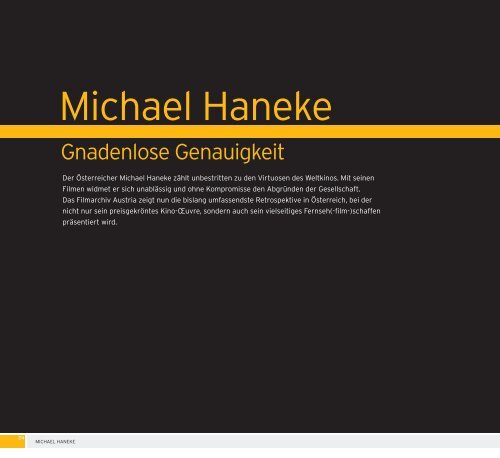 Michael Haneke - Filmarchiv Austria