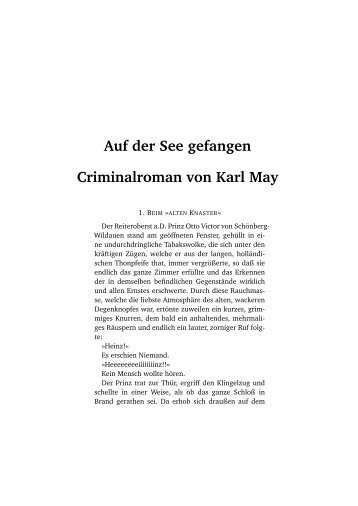 Auf der See gefangen Criminalroman von Karl May