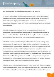 18.07.2013 – Ausgabe 29 - Flaschenpost - Piratenpartei Deutschland