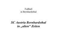 SC Austria Bernhardsthal in „alten“ Zeiten - Friedl Dieter