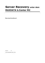 Server Recovery unter dem MAXDATA b.Center M2