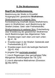 D. Die Strafzumessung