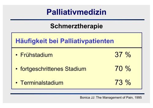 Medikamentöse Schmerztherapie in der Palliative Care