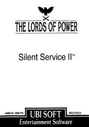 Silent Service 2 - Commodore Amiga - Manual - gamesdbase.com