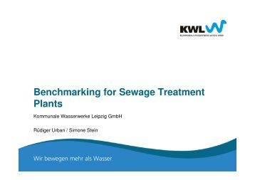 Benchmarking for Sewage Treatment Plants. Presentation by ...