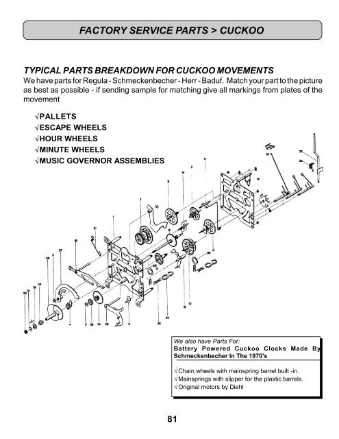 Factory Service Parts.PMD - Clock Parts