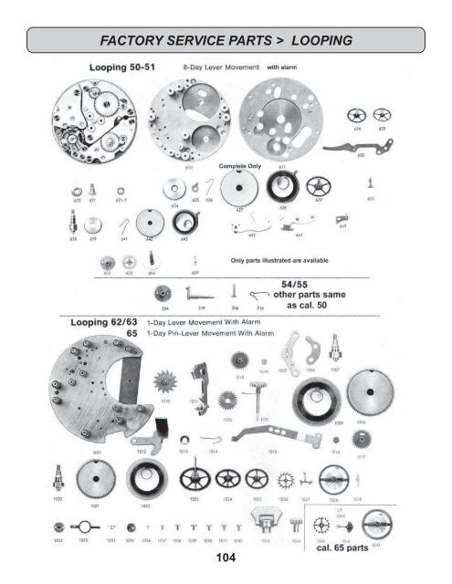 Factory Service Parts.PMD - Clock Parts