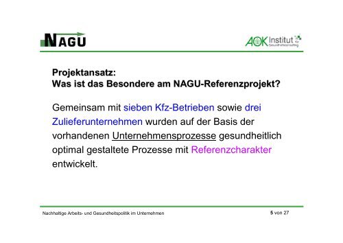 Gesundheitsförderung in Klein- und Mittelbetrieben: NAGU-Projekt ...