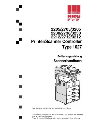 Aficio 1022/1027 Bedienungsanleitung Scannerhandbuch