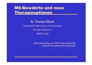 MS - Bewährte und neue Therapieoptionen, Dr. Klitsch
