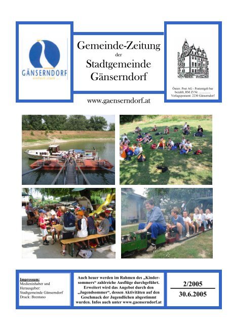 Ausgabe 2005/2 - Stadtgemeinde Gänserndorf