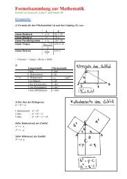 Formelsammlung zur Mathematik