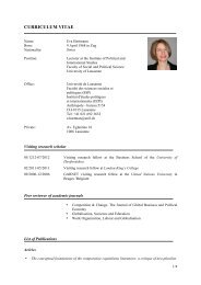 CURRICULUM VITAE - The Graduate Institute, Geneva