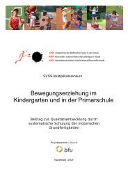 Bewegungserziehung im Kindergarten und in der Primarschule