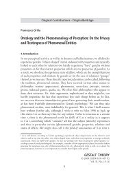 Ontology and the Phenomenology of Perception ... - Gestalt Theory