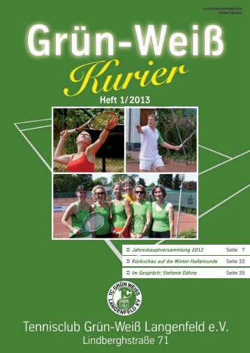 Ausgabe 1/2013 - zum 4. GWL Sparkasse Langenfeld cup 2013