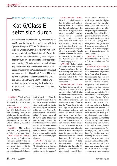 Das Magazin für Netze, Daten- und Telekommunikation - ITwelzel.biz