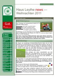 Ausgabe Weihnachten 2011 - Golfclub Haus Leythe eV