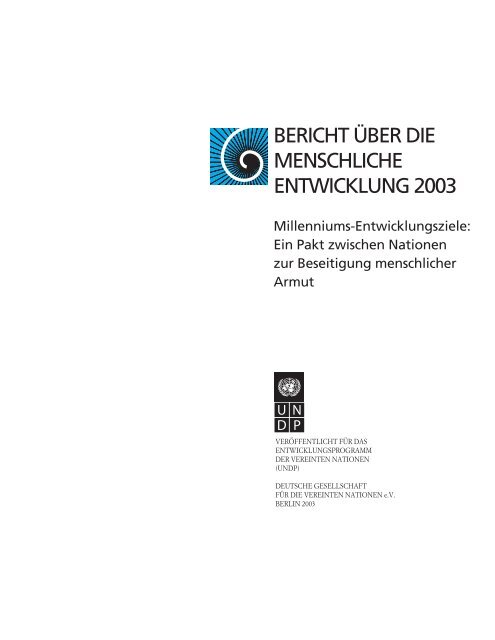 bericht über die menschliche entwicklung 2003 - Human ...
