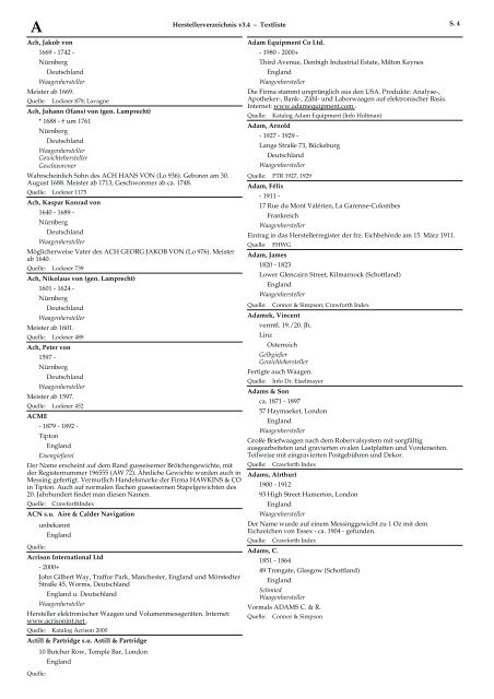 Herstellerverzeichnis v3.4 A