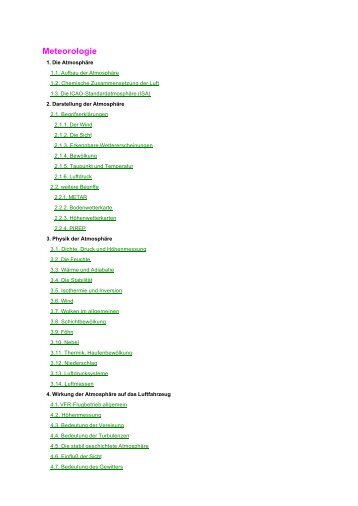 Meteorologie für Flieger