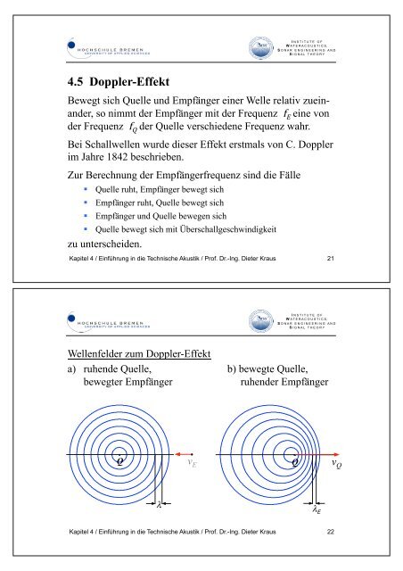 Einführung in die Technische Akustik