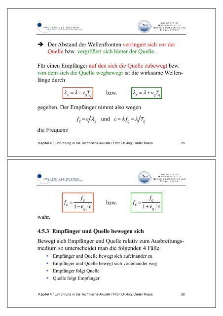 Einführung in die Technische Akustik