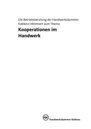 Kooperationen im Handwerk - Handwerkskammer Koblenz