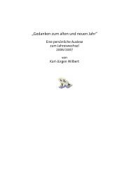 „Gedanken zum alten und neuen Jahr“
