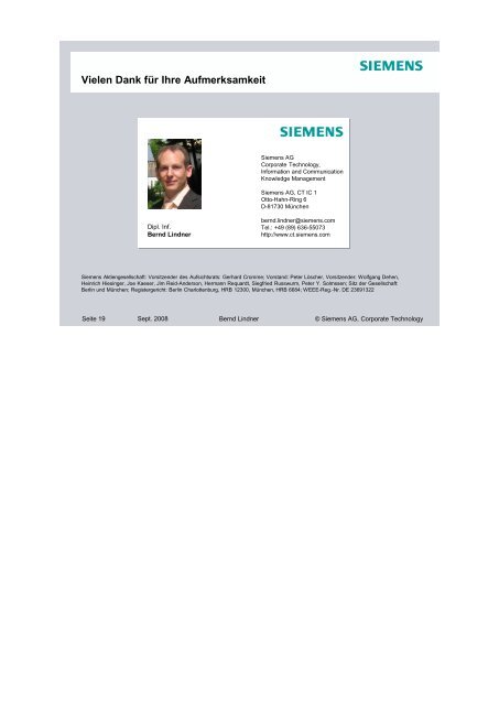 Der Einsatz von Wikis in der Siemens AG