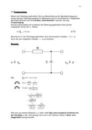 6.6 Frequenzgang Neben der Übertragungsfunktion G(s) zur ... - IFAT