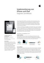 Implementierung von iPhone und iPad Digitale Zertifikate - Apple