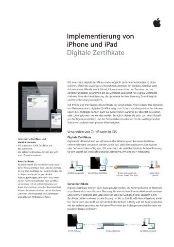 Implementierung von iPhone und iPad Digitale Zertifikate - Apple