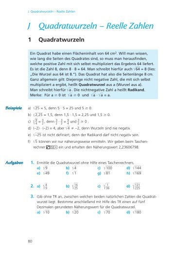 J Quadratwurzeln – Reelle Zahlen - Buch.de