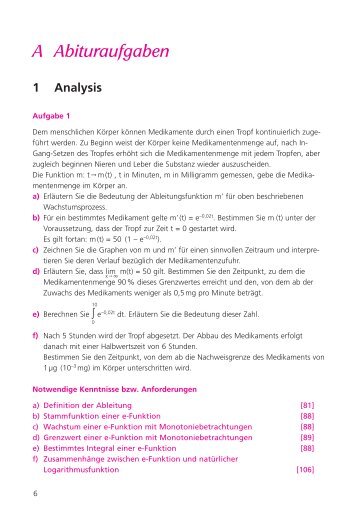 A Abituraufgaben 1 Analysis - Buch.de