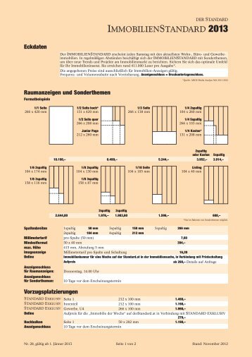 ImmobilienStandard 2013 - Der Standard