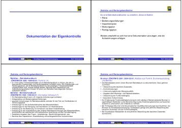 Dokumentation der Eigenkontrolle - umweltberatung