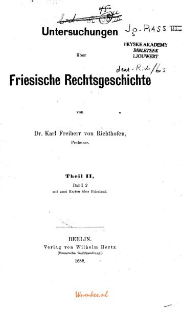Friesische Rechtsgeschichte - Tresoar