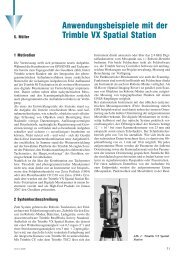 Anwendungsbeispiele mit der Trimble VX Spatial Station