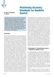 Positioning Accuracy Standards for Geodetic Control