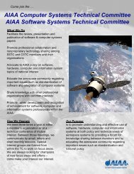 AIAA Computer Systems Technical Committee AIAA Software ...