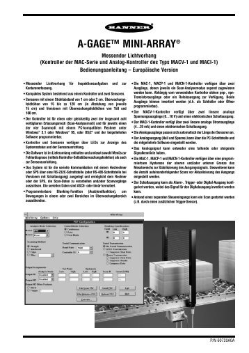 A-GAGE™ MINI-ARRAY® - Banner Engineering